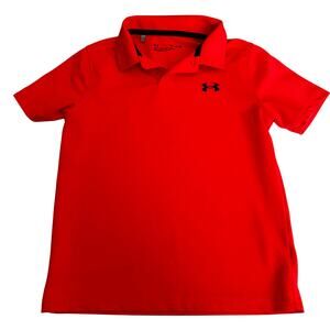 Under Armour Youth Red Golf Polo Shirt - Size Small